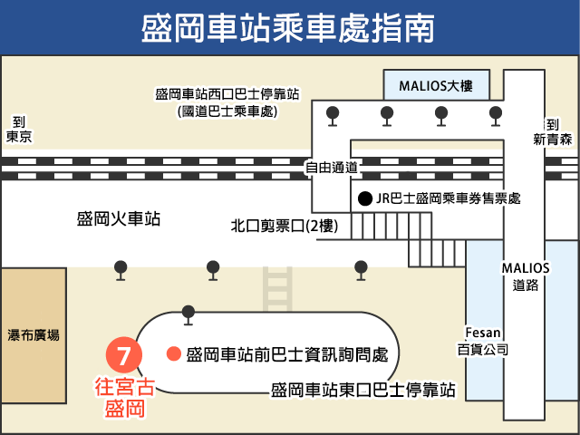 盛岡車站乘車處指南