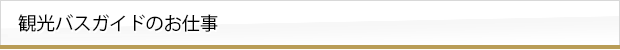 観光バスガイドのお仕事