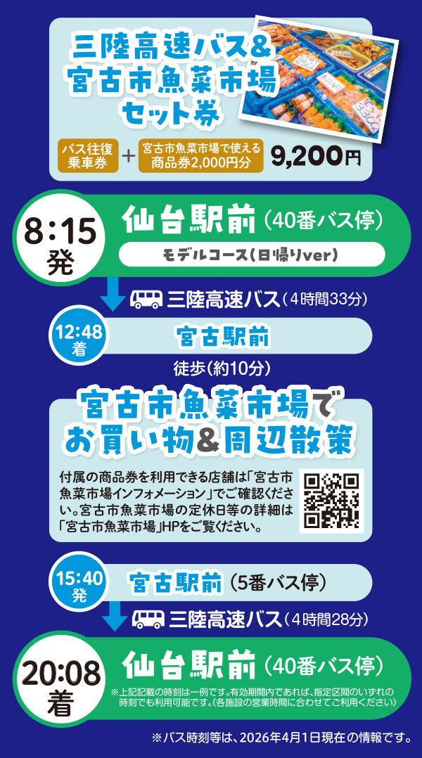 お得なセット券「宮古市魚菜市場」